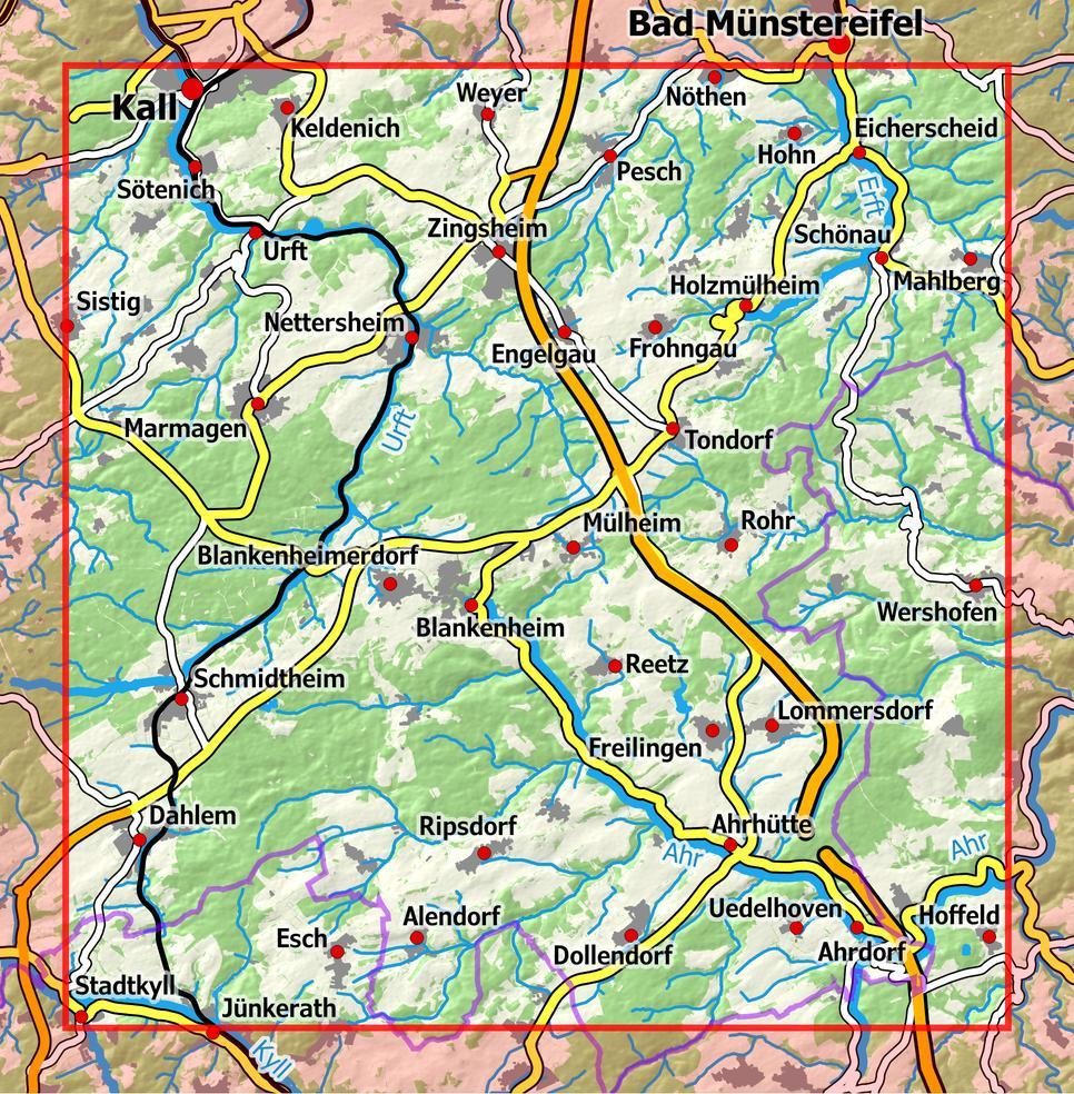 Weitere Ansicht: Eifelwandern 8 - Blankenheim, Nettersheim 1 : 25 000