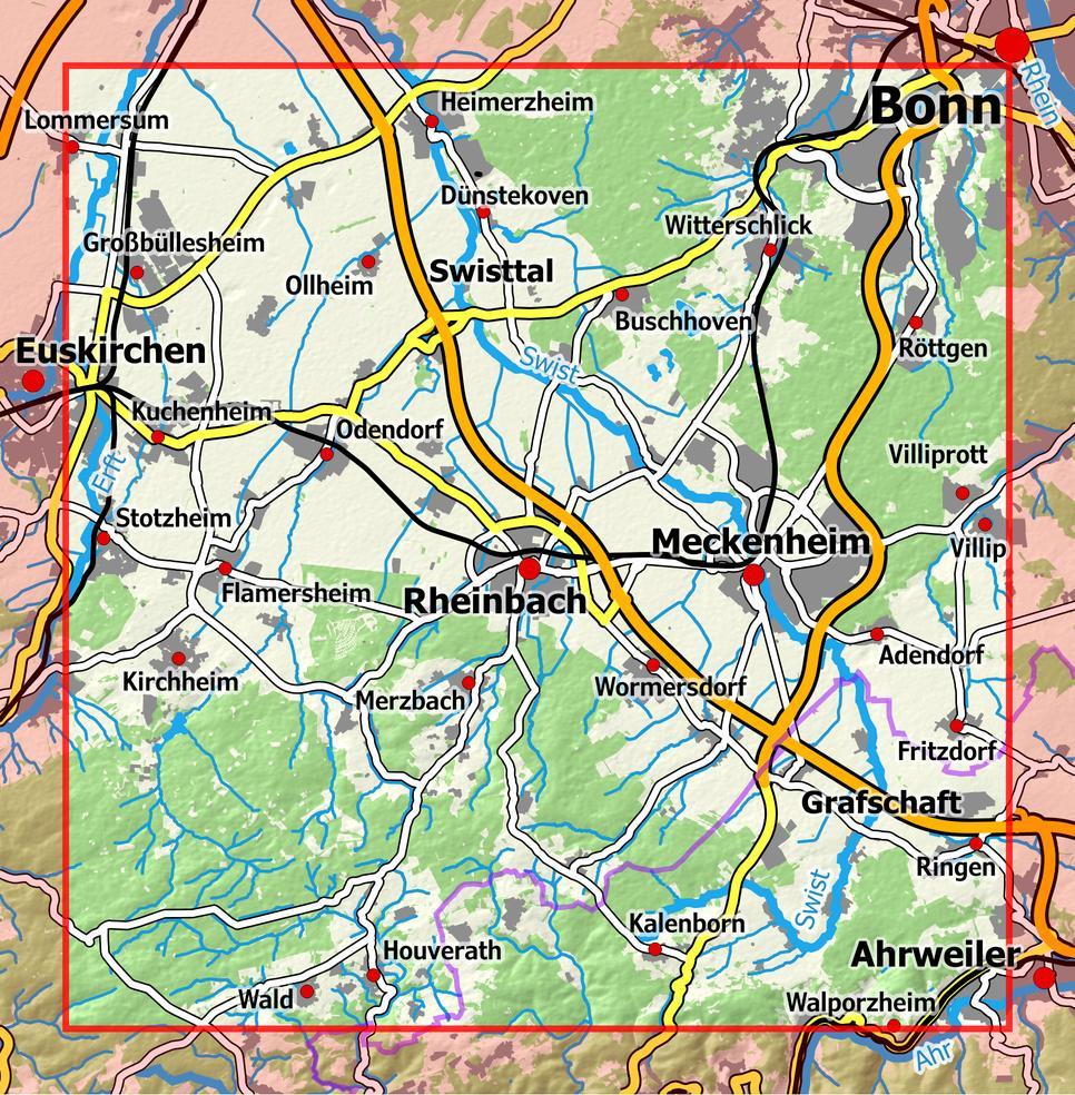 Weitere Ansicht: Eifelwandern 5 - Rheinbach, Meckenheim 1 : 25 000