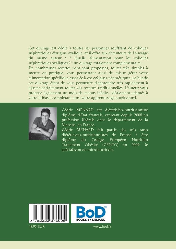 Weitere Ansicht: Recettes et menus pour les coliques néphrétiques oxaliques | Cédric Menard