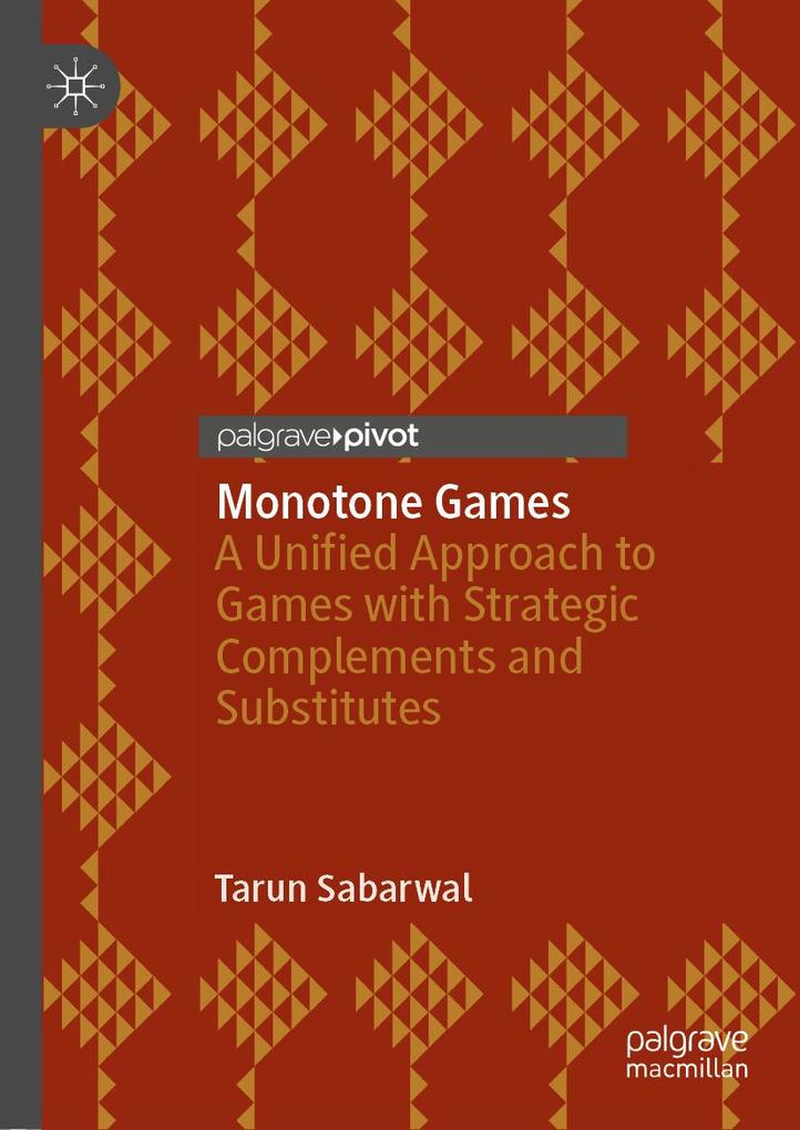 Produktbild: Monotone Games | Tarun Sabarwal