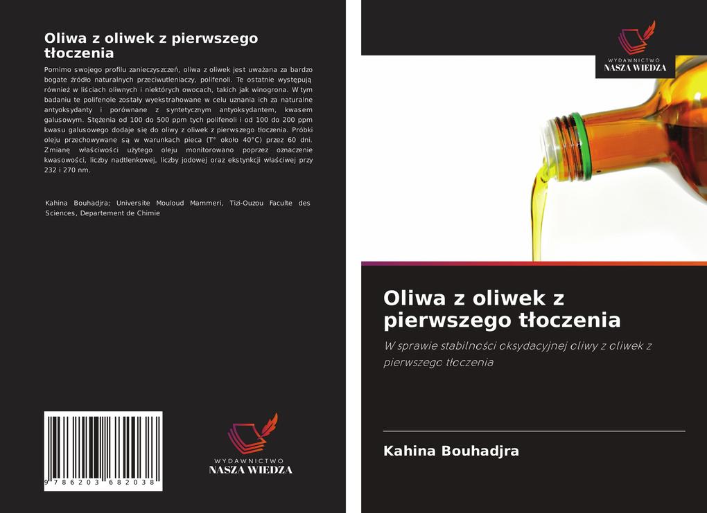 Produktbild: Oliwa z oliwek z pierwszego toczenia | Kahina Bouhadjra