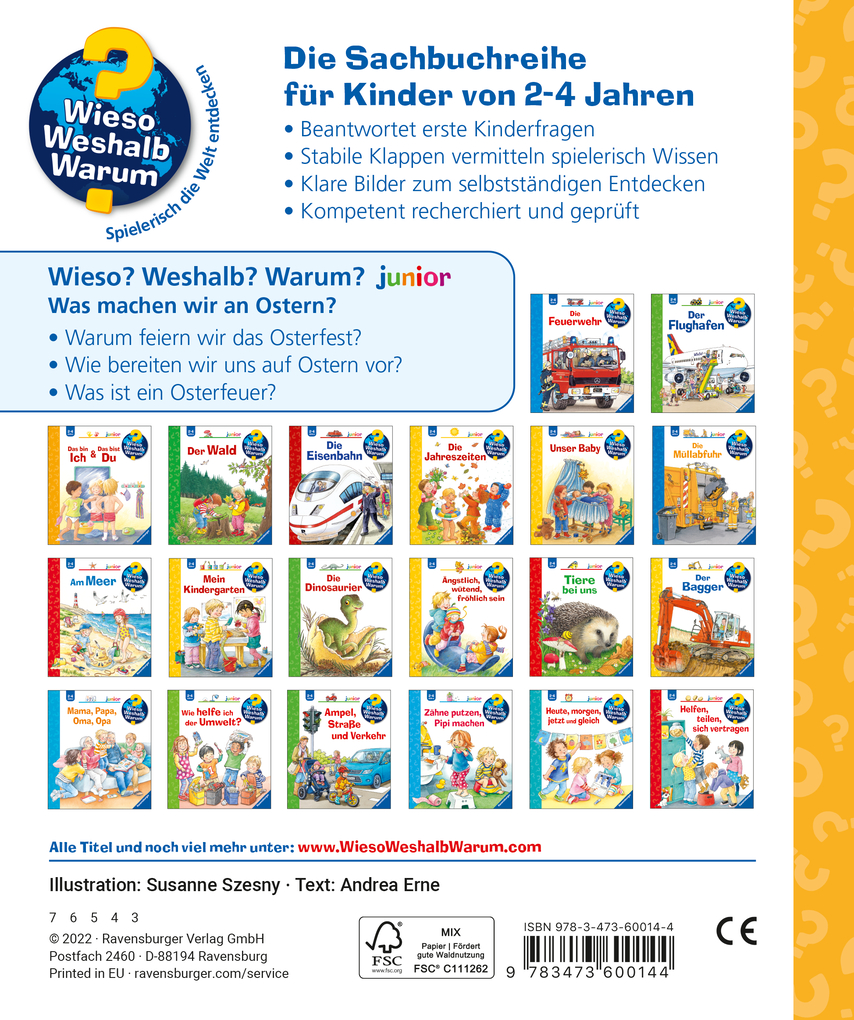 Weitere Ansicht: Wieso? Weshalb? Warum? junior, Band 54: Was machen wir an Ostern? | Andrea Erne