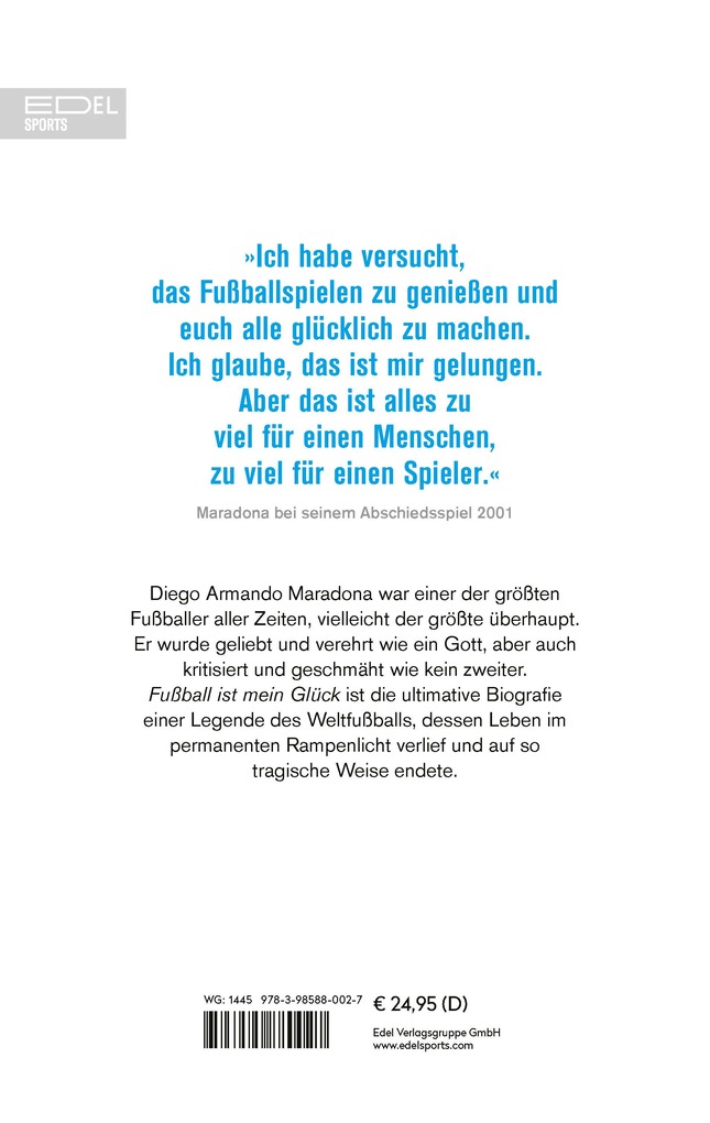 Weitere Ansicht: Maradona "Fußball ist mein Glück" | Guillem Balagué
