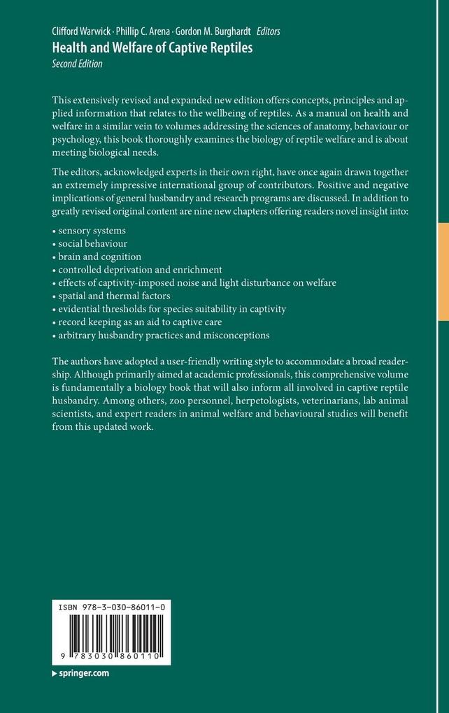 Weitere Ansicht: Health and Welfare of Captive Reptiles