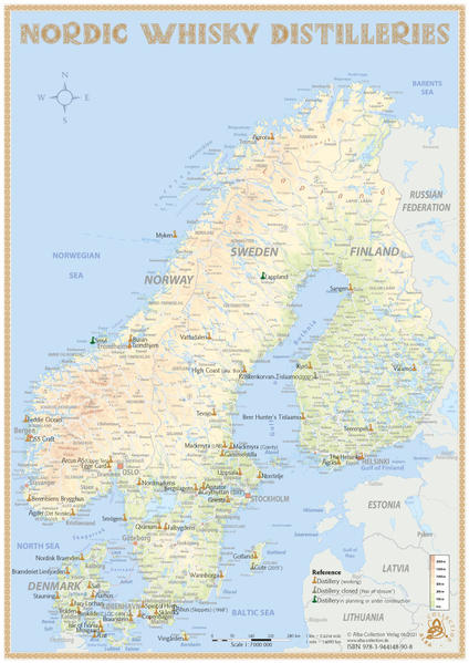 Produktbild: Nordic Whisky Distilleries - Tasting Map | Rüdiger Jörg Hirst