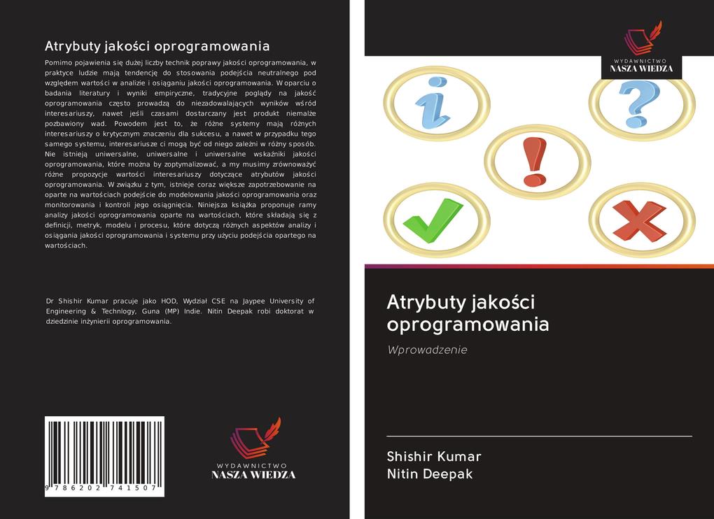 Produktbild: Atrybuty jakoci oprogramowania | Shishir Kumar, Nitin Deepak