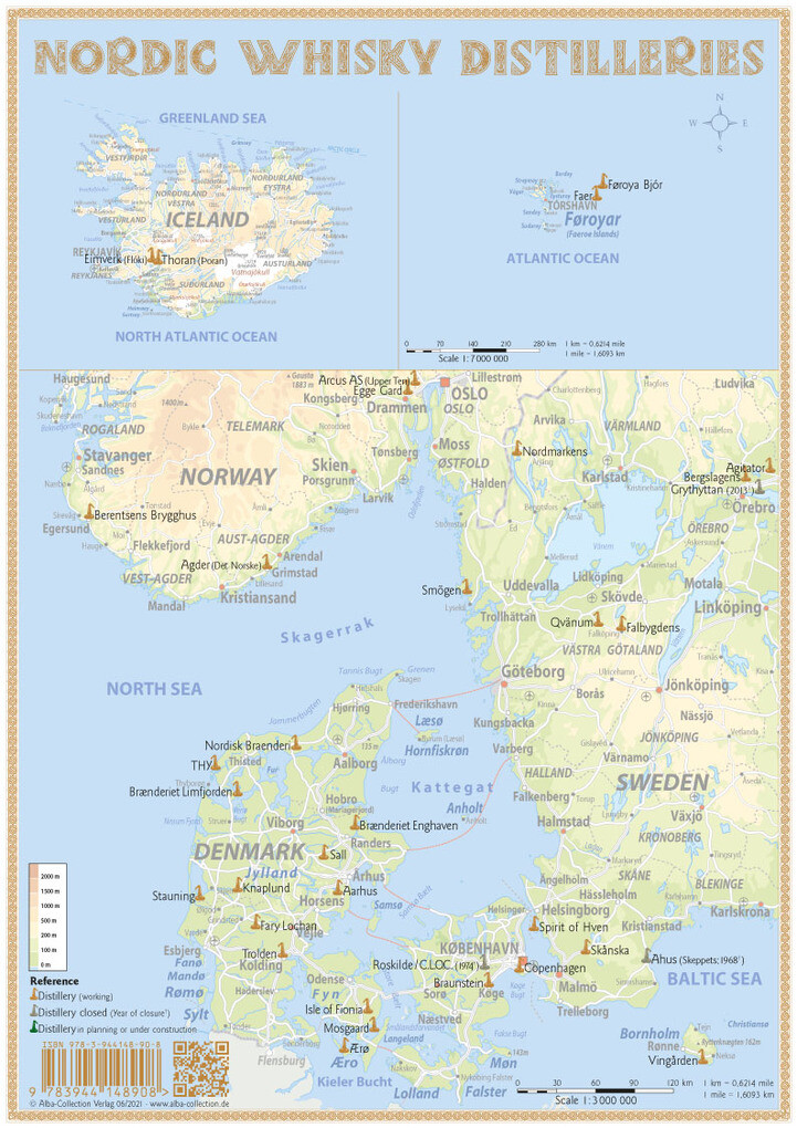 Weitere Ansicht: Nordic Whisky Distilleries - Tasting Map | Rüdiger Jörg Hirst