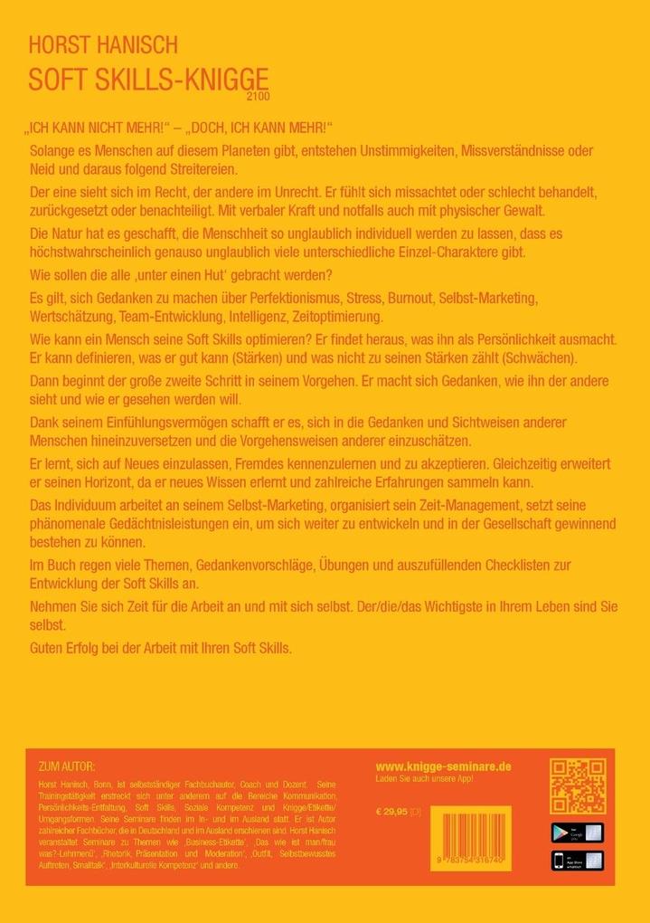 Weitere Ansicht: Soft Skills-Knigge 2100 | Horst Hanisch