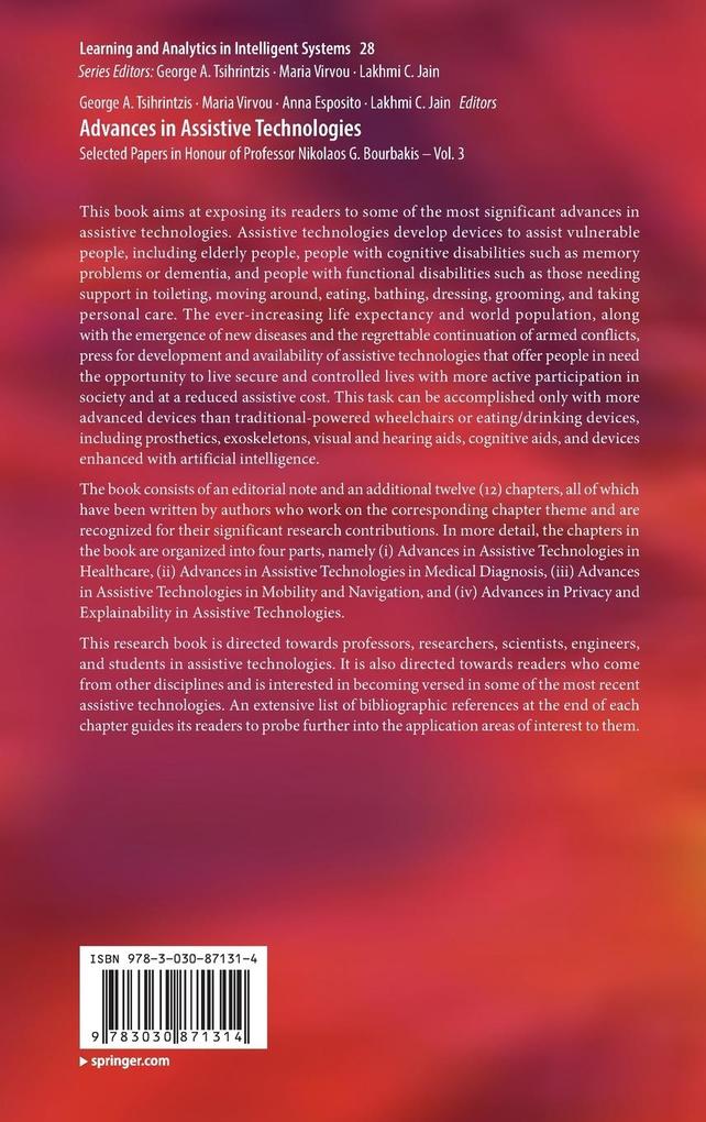 Weitere Ansicht: Advances in Assistive Technologies