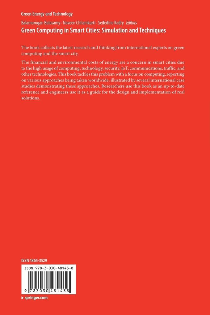 Weitere Ansicht: Green Computing in Smart Cities: Simulation and Techniques