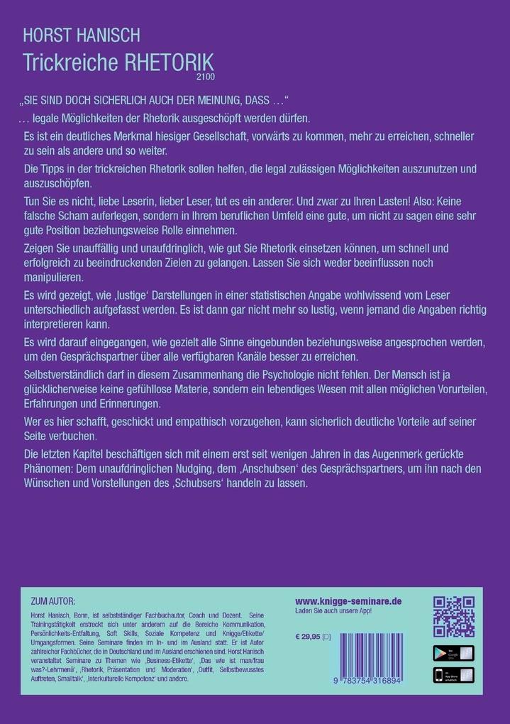 Weitere Ansicht: Trickreiche Rhetorik 2100 | Horst Hanisch