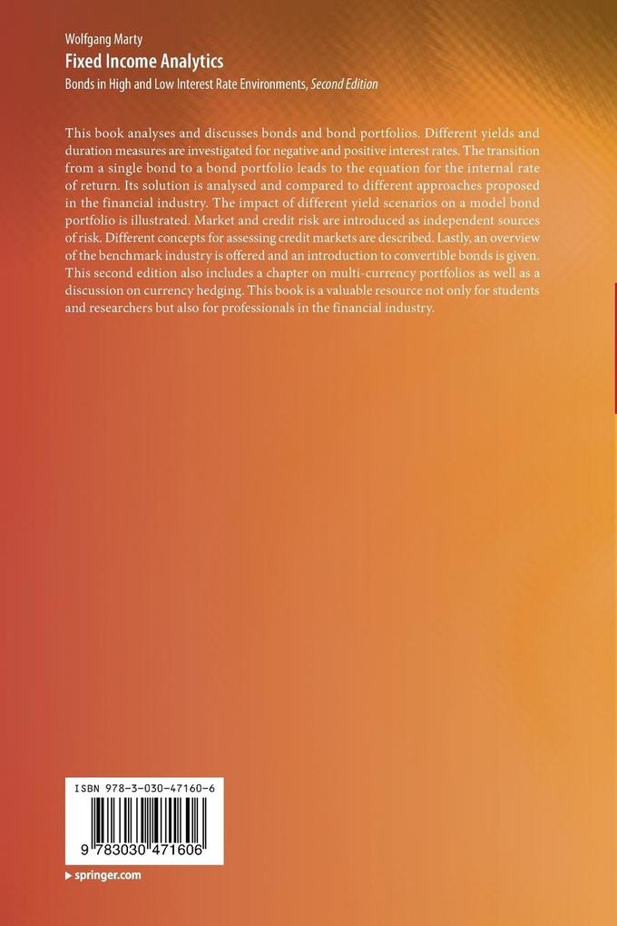 Weitere Ansicht: Fixed Income Analytics | Wolfgang Marty