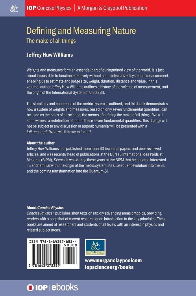 Weitere Ansicht: Defining and Measuring Nature: The Make of All Things | Jeffrey Huw Williams