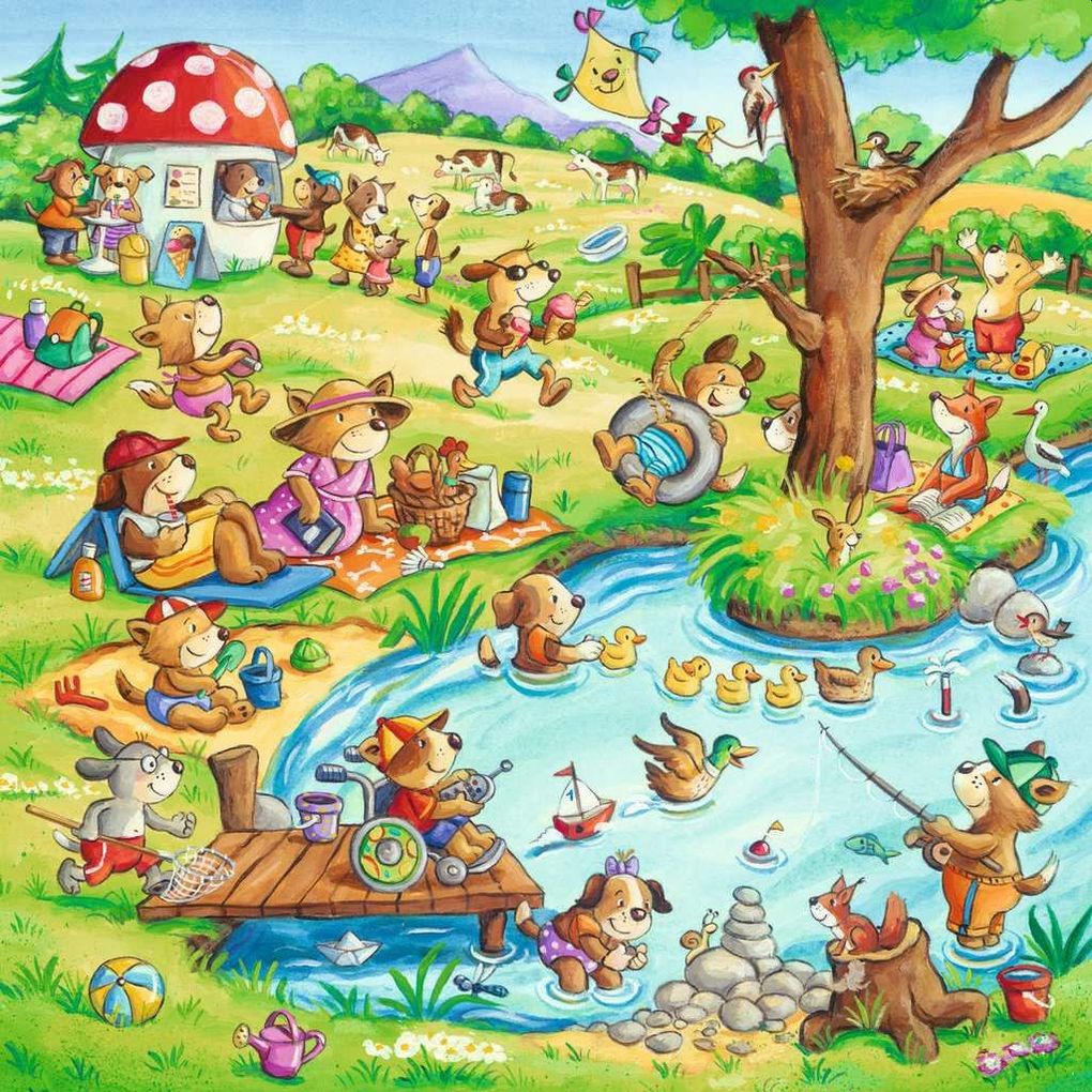 Weitere Ansicht: Ravensburger Kinderpuzzle - Ferien auf dem Land - 3x49 Teile Puzzle für Kinder ab 5 Jahren