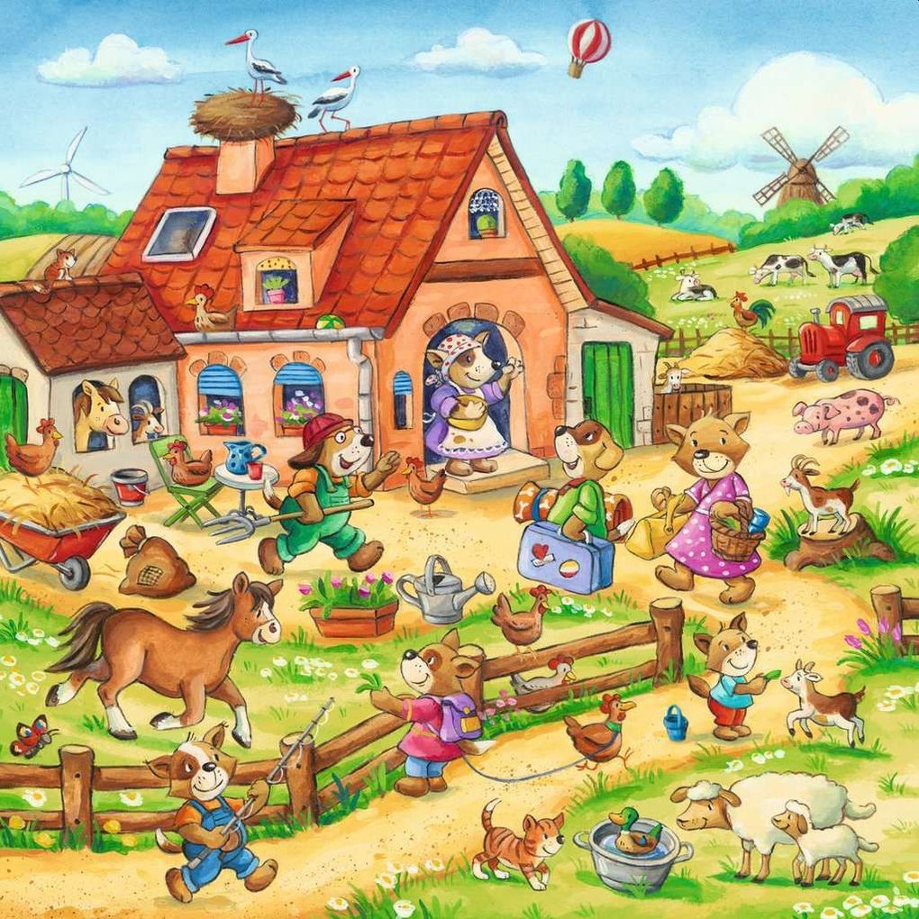 Weitere Ansicht: Ravensburger Kinderpuzzle - Ferien auf dem Land - 3x49 Teile Puzzle für Kinder ab 5 Jahren