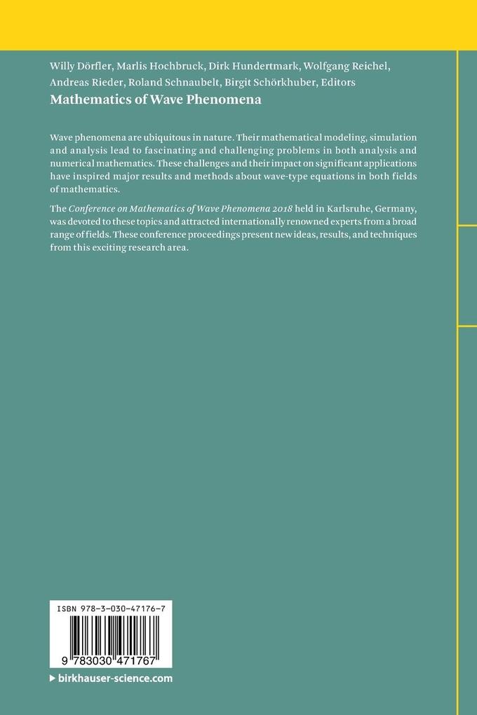Weitere Ansicht: Mathematics of Wave Phenomena