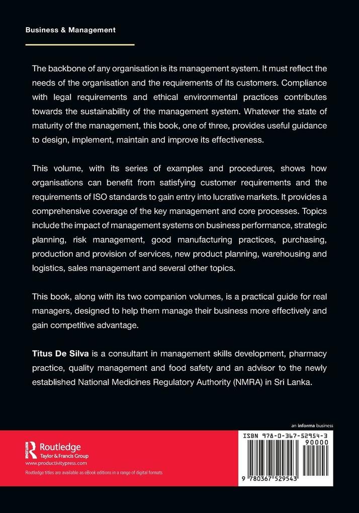 Weitere Ansicht: Integrating Business Management Processes | Titus De Silva