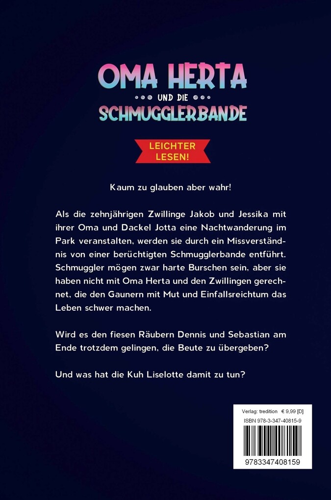 Weitere Ansicht: Oma Herta und die Schmugglerbande - Leichter lesen | Mia Moritz