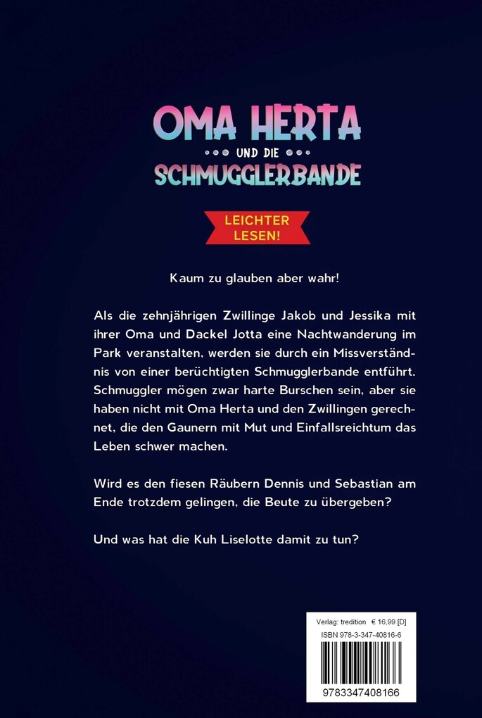 Weitere Ansicht: Oma Herta und die Schmugglerbande - Leichter lesen | Mia Moritz