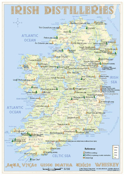 Produktbild: Whiskey Distilleries Ireland - Tasting Map | Rüdiger Jörg Hirst