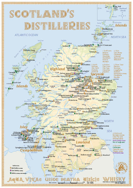 Produktbild: Whisky Distilleries Scotland - Tasting Map | Rüdiger Jörg Hirst