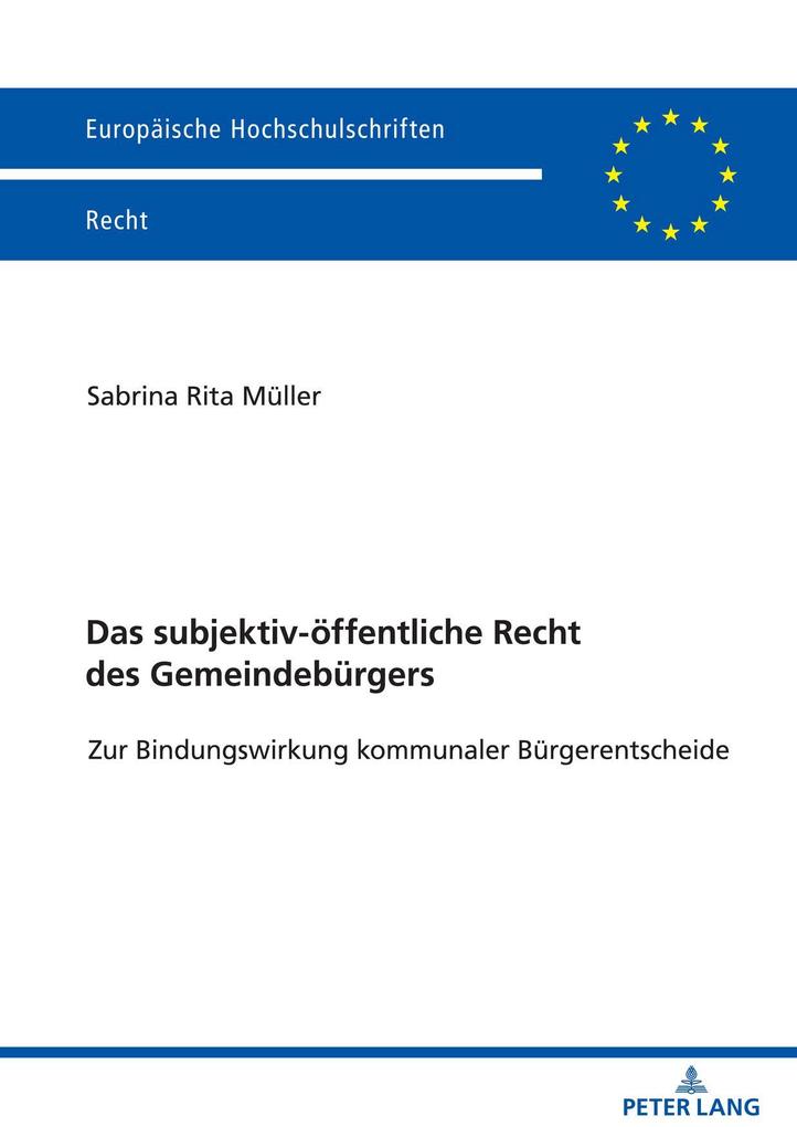Produktbild: Das subjektiv-öffentliche Recht des Gemeindebürgers | Sabrina Rita Müller