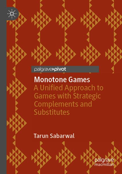 Produktbild: Monotone Games | Tarun Sabarwal