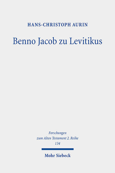 Produktbild: Benno Jacob zu Levitikus | Hans-Christoph Aurin