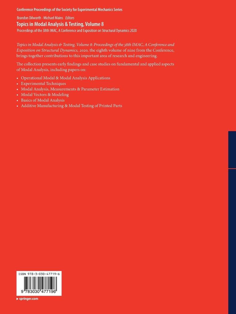Weitere Ansicht: Topics in Modal Analysis & Testing, Volume 8