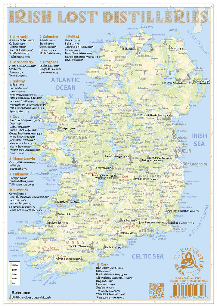 Weitere Ansicht: Whiskey Distilleries Ireland - Tasting Map | Rüdiger Jörg Hirst