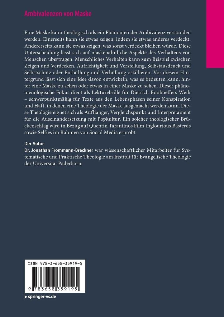Weitere Ansicht: Ambivalenzen von Maske | Jonathan Frommann-Breckner