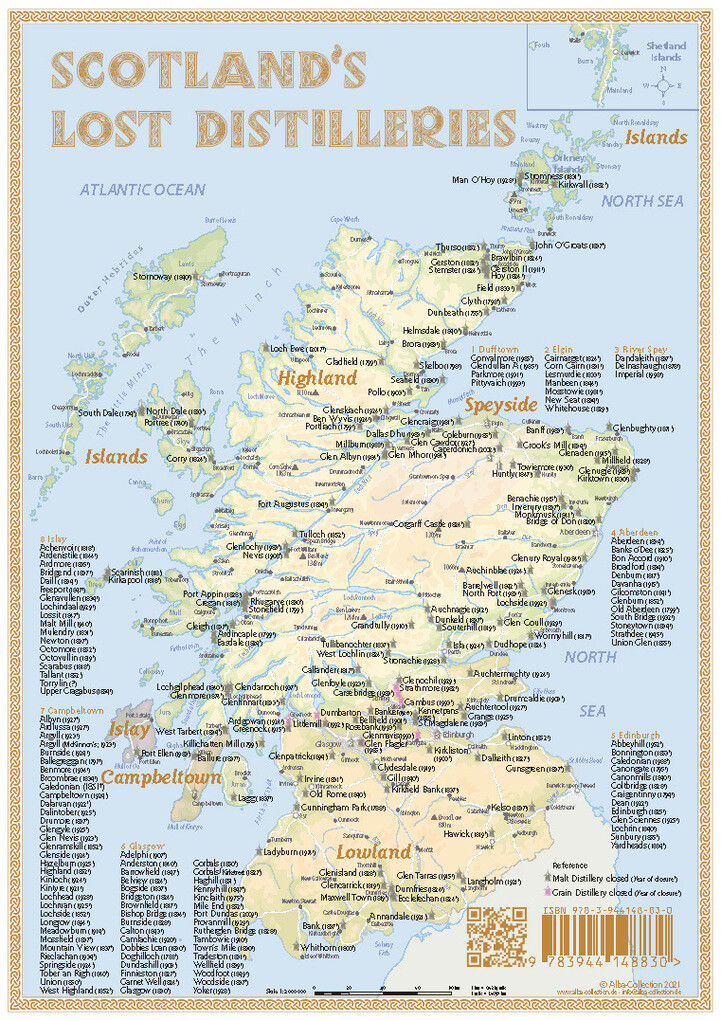 Weitere Ansicht: Whisky Distilleries Scotland - Tasting Map | Rüdiger Jörg Hirst