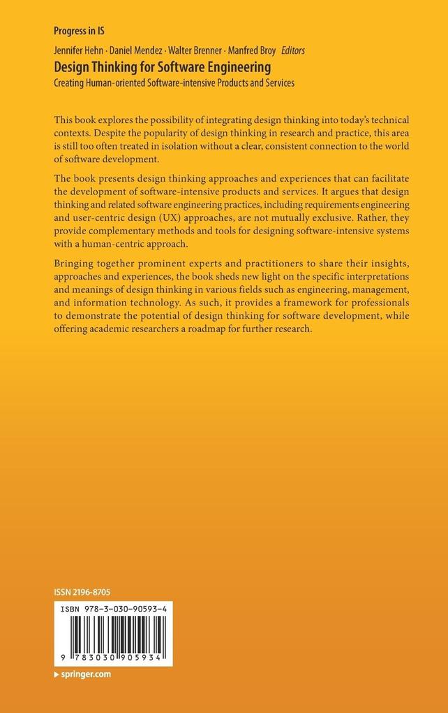 Weitere Ansicht: Design Thinking for Software Engineering