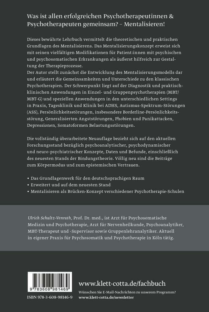 Weitere Ansicht: Lehrbuch Mentalisieren (4. Aufl.) | Ulrich Schultz-Venrath