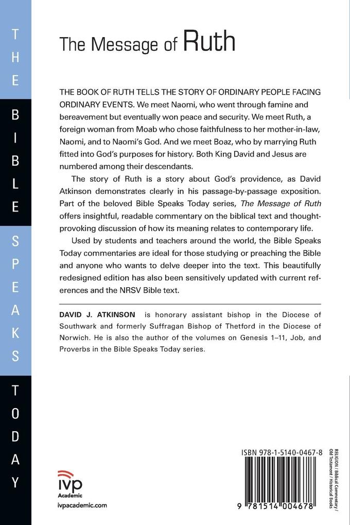 Weitere Ansicht: The Message of Ruth | David J Atkinson
