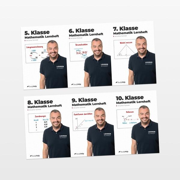 Produktbild: Mathe 5. bis 10. Klasse Lernhefte Set | Kai Schmidt