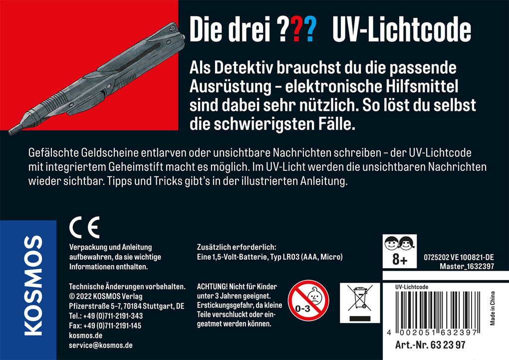 Weitere Ansicht: Die drei ??? UV-Lichtcode