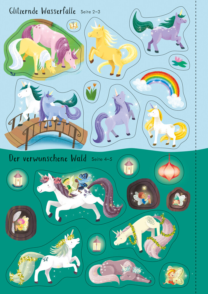 Weitere Ansicht: Meine glitzernde Stickerwelt: Magische Einhörner | Kristie Pickersgill