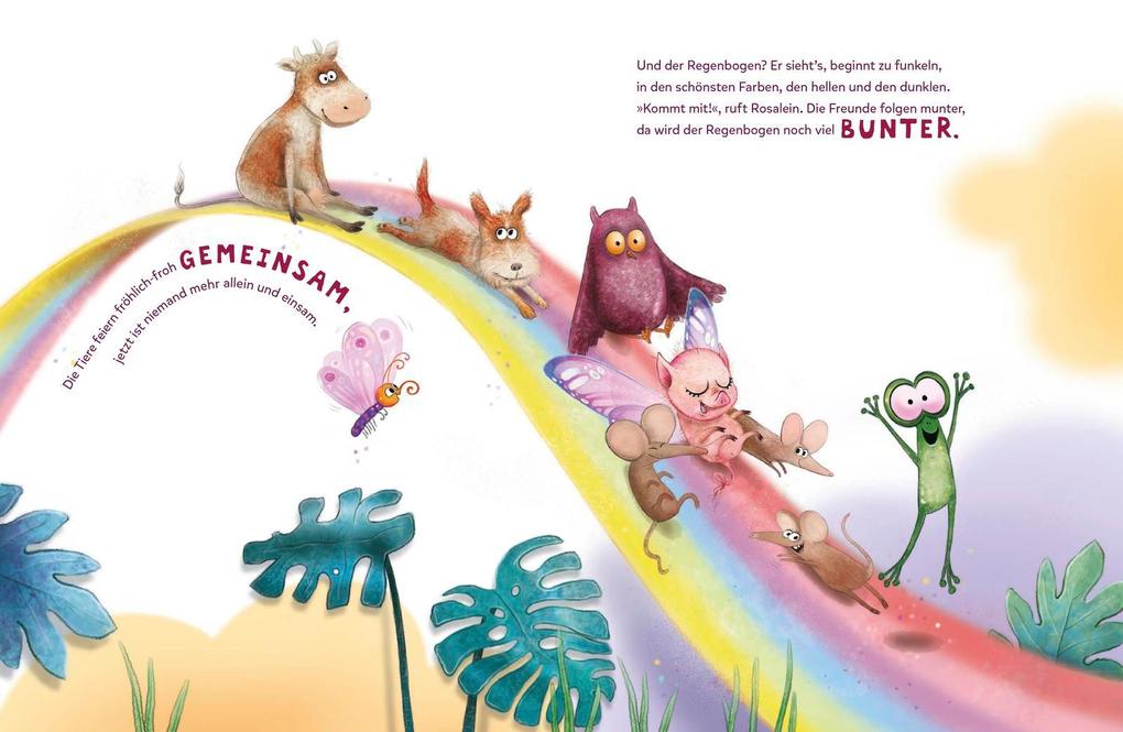Weitere Ansicht: Rosalein Schmetterschwein - Zusammen sind wir kunterbunt | Steffi Hahn