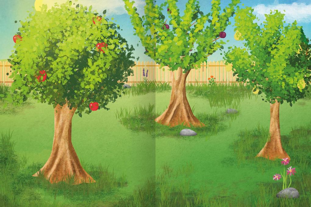 Weitere Ansicht: Erstes Stickern - Im Garten