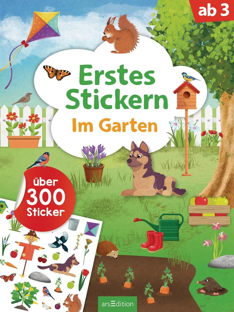 Weitere Ansicht: Erstes Stickern - Im Garten