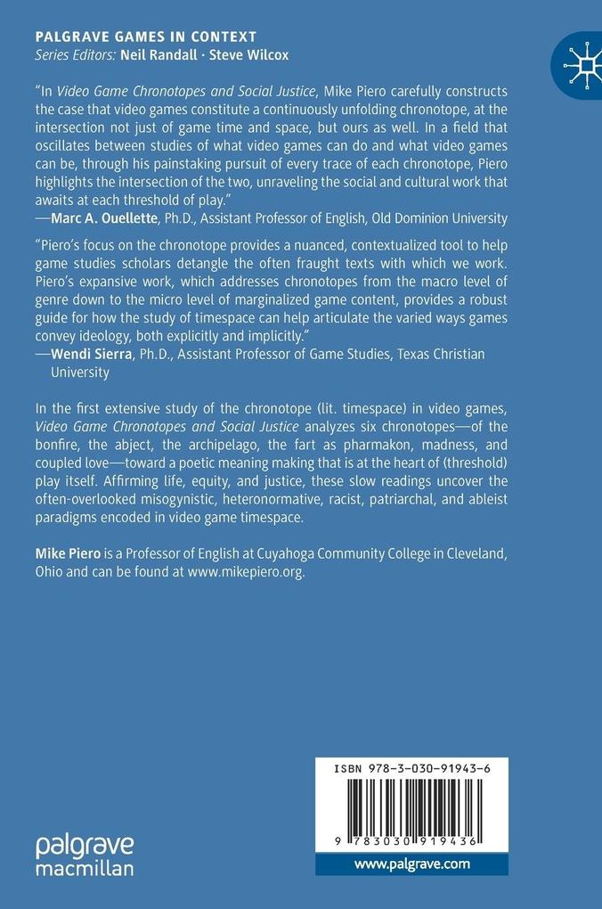 Weitere Ansicht: Video Game Chronotopes and Social Justice | Mike Piero