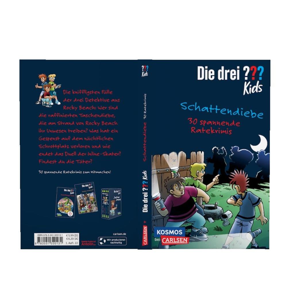 Weitere Ansicht: Die drei ??? Kids: Schattendiebe. 30 spannende Ratekrimis! | Ulf Blanck