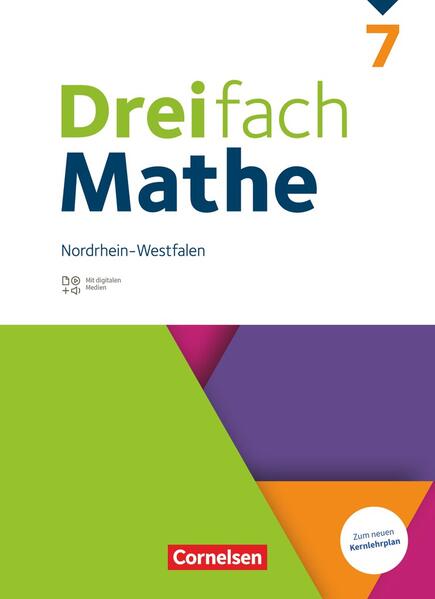 Produktbild: Dreifach Mathe 7. Schuljahr. Nordrhein-Westfalen - Schülerbuch | André Christopher Bopp, Anja Buchmann, Ute Egan, Klaus Heckner, Jana Neumann