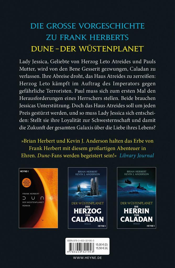 Weitere Ansicht: Der Wüstenplanet - Die Herrin von Caladan | Brian Herbert, Kevin J. Anderson