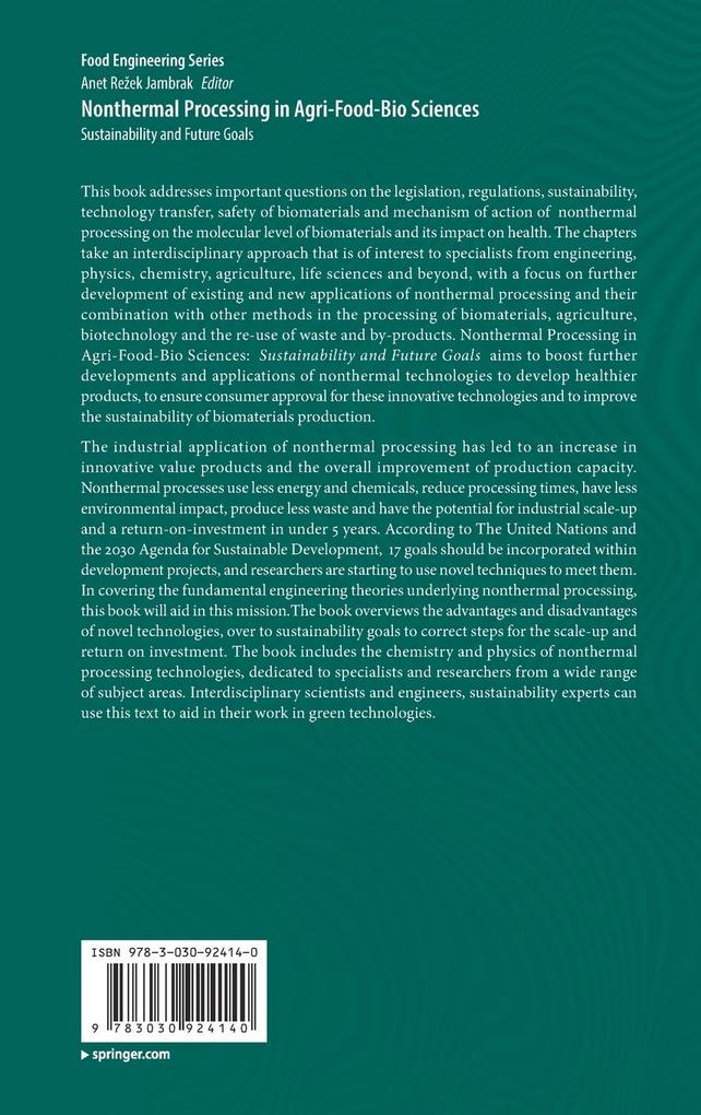 Weitere Ansicht: Nonthermal Processing in Agri-Food-Bio Sciences