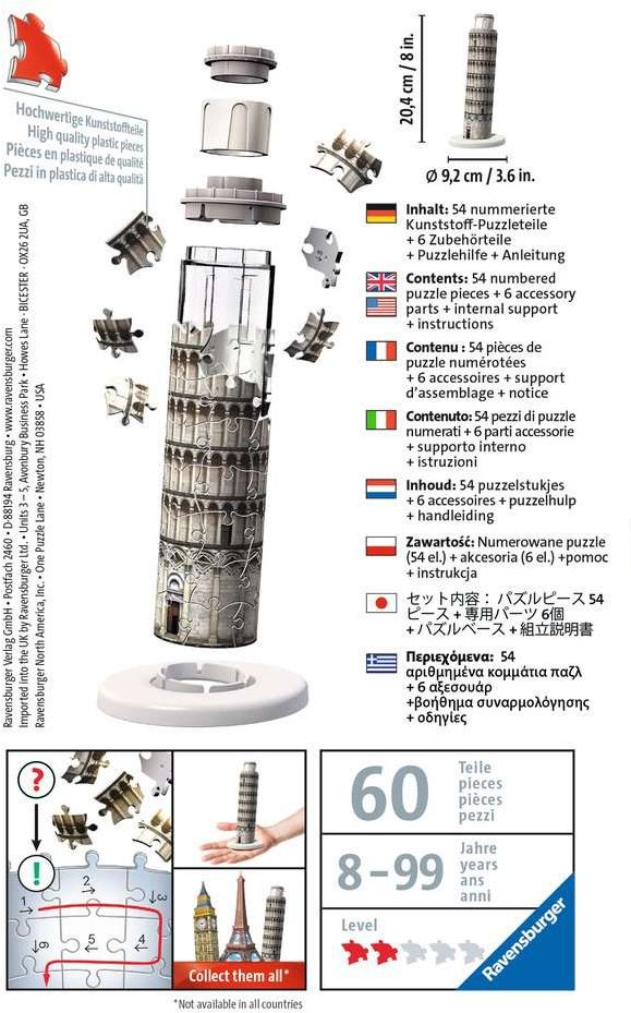 Weitere Ansicht: Ravensburger - Mini Schiefer Turm von Pisa, 54 Teile