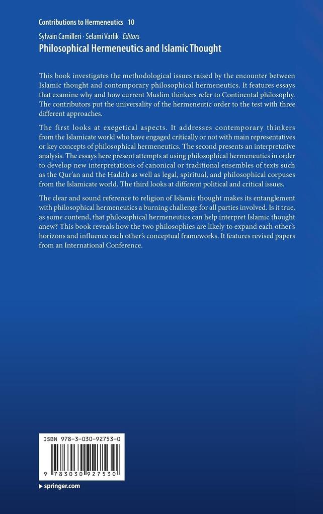 Weitere Ansicht: Philosophical Hermeneutics and Islamic Thought