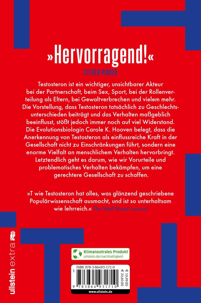 Weitere Ansicht: T wie Testosteron | Carole K. Hooven
