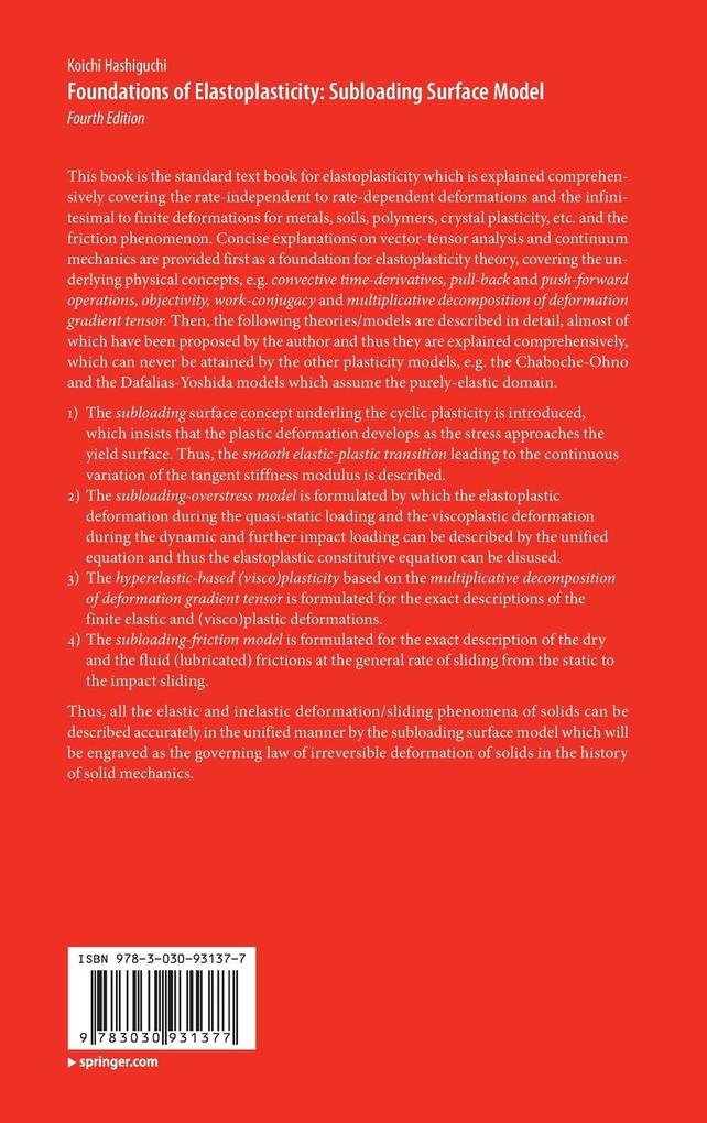 Weitere Ansicht: Foundations of Elastoplasticity: Subloading Surface Model | Koichi Hashiguchi